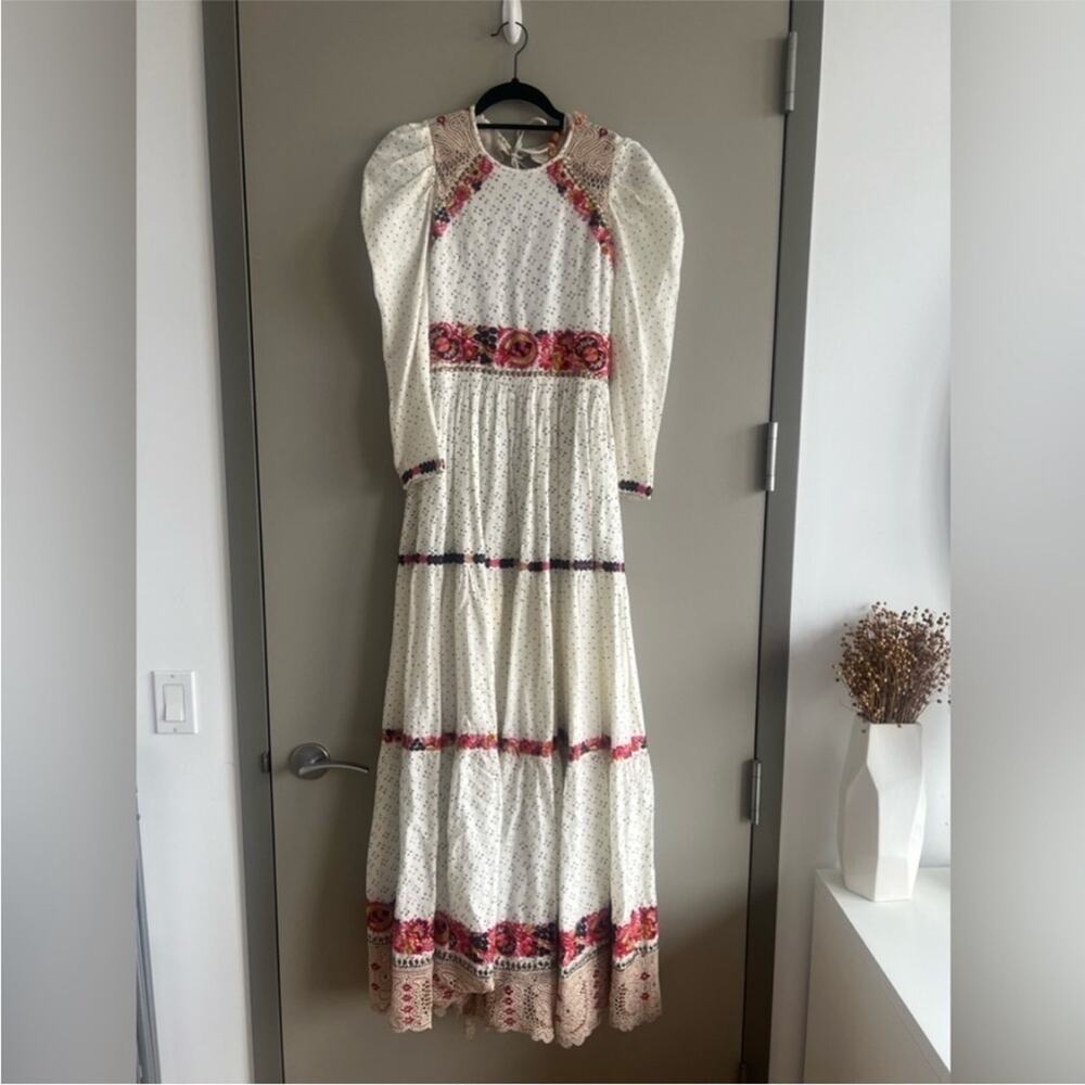 Ulla Johnson Salma Open-back Embroidered Macrame Dress maxi gown - Picture 12 of 15